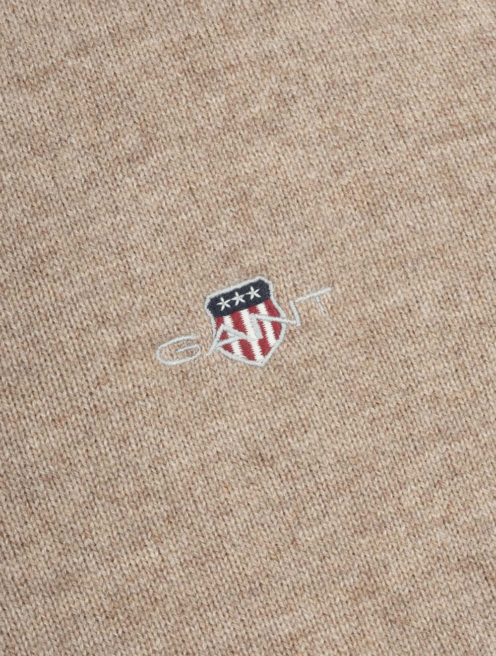 Superfine Lambswool Half-Zip Sand Melange