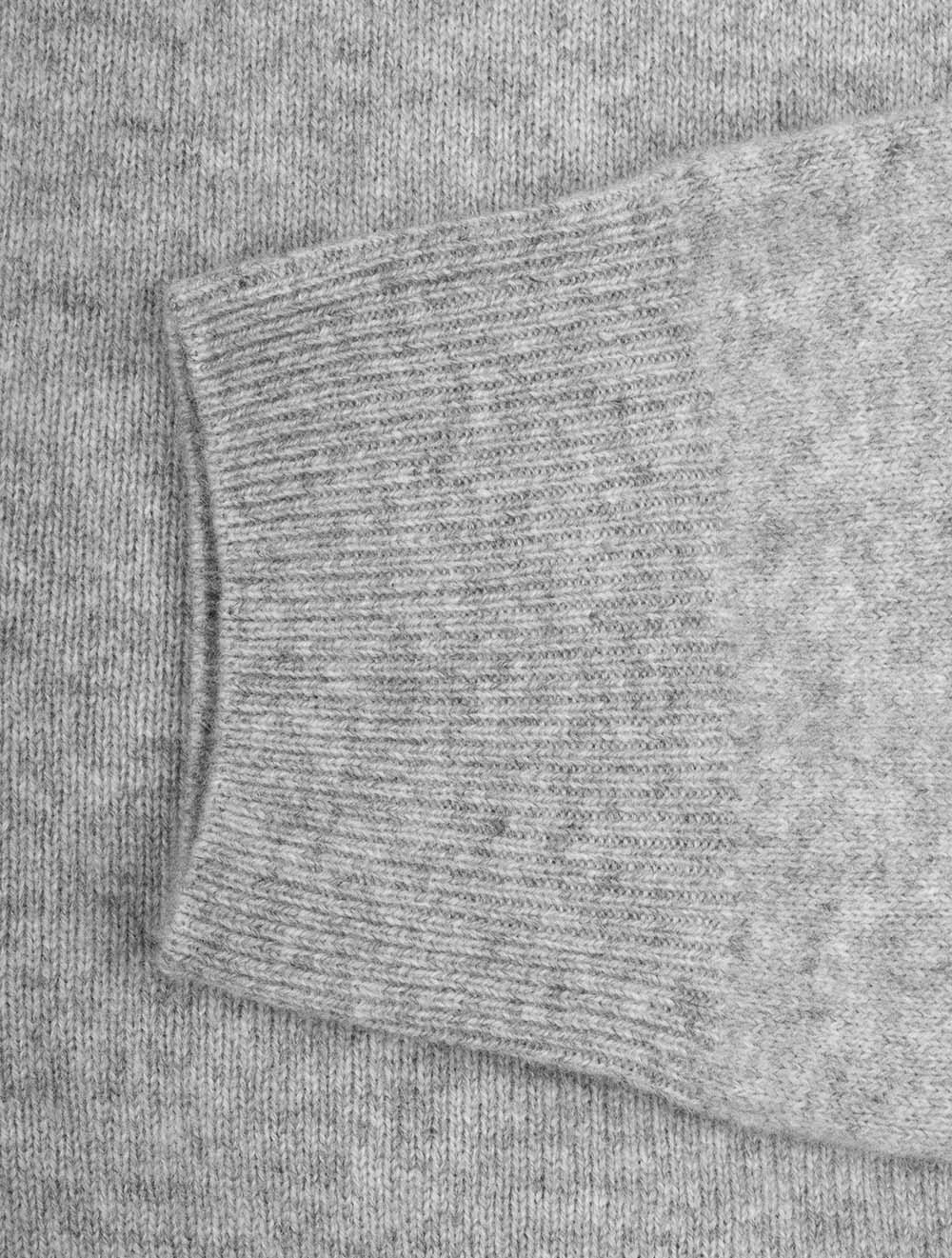 Superfine Lambswool Half-Zip Grey Melange