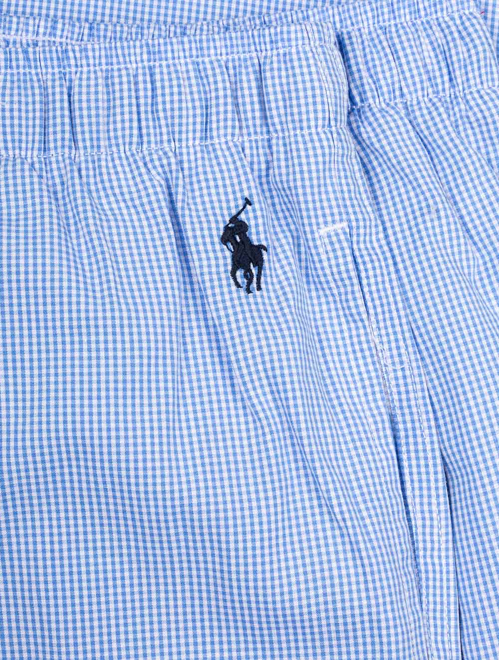 Gingham Poplin PJ Set Blue