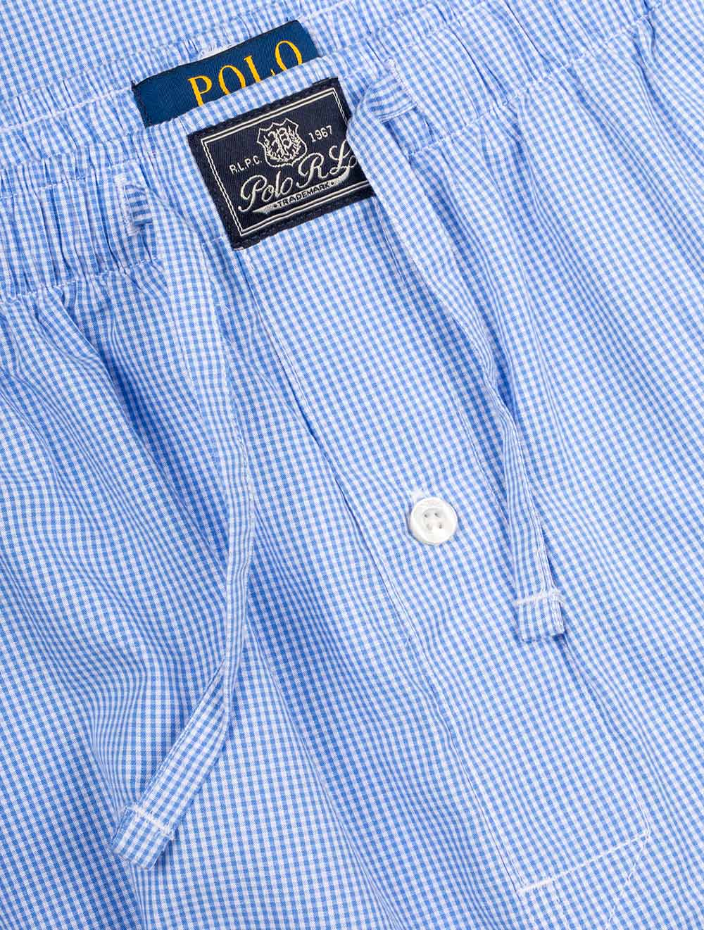 Gingham Poplin PJ Set Blue
