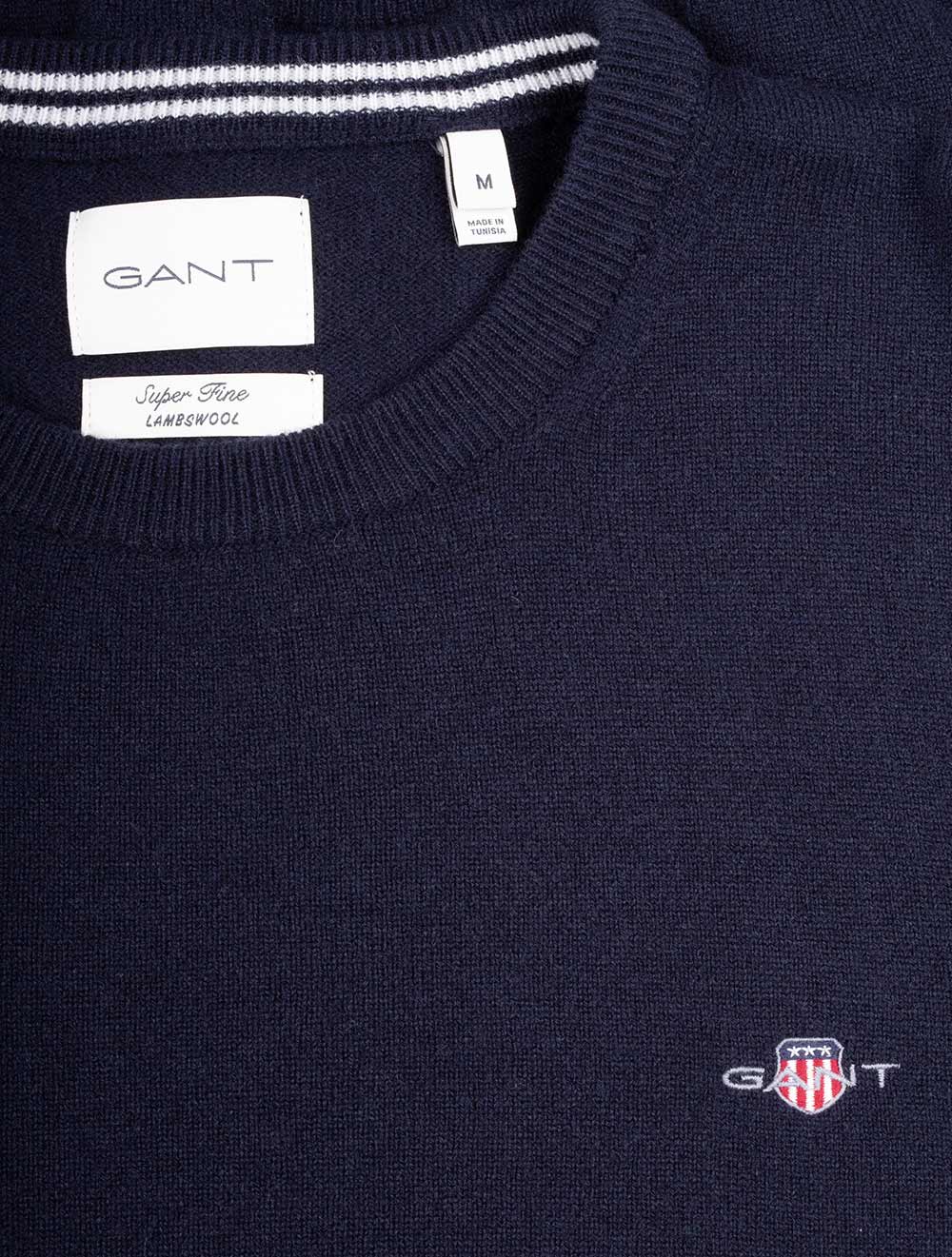Superfine Lambswool C-Neck Sweater Marine