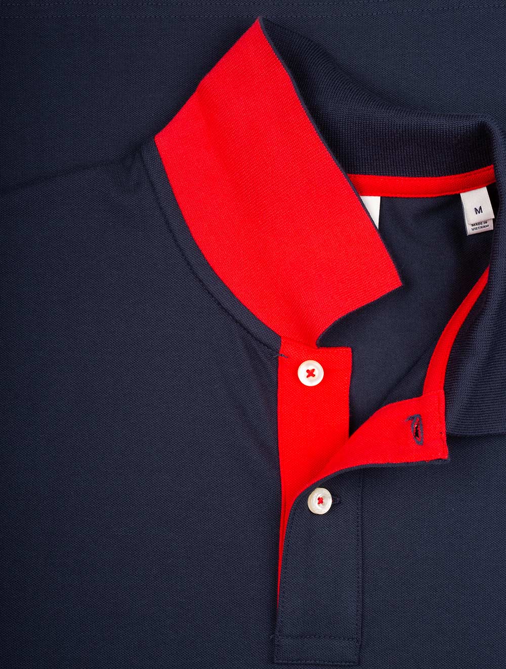 Regular Contrast Pique Short Sleeve Polo Shirt Evening Blue