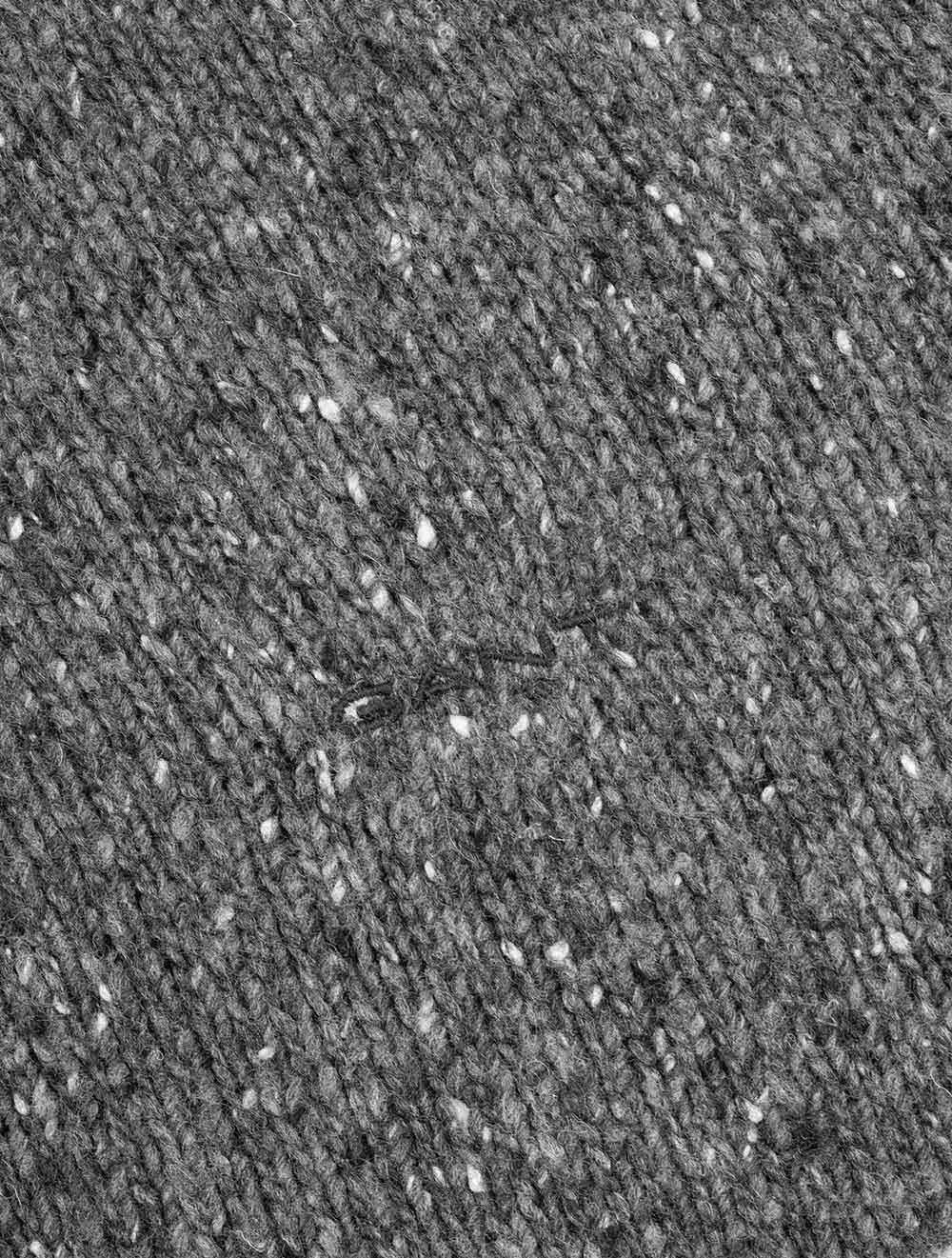 Wool Blend Neps Crew Neck Jumper Charcoal Melange