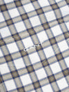 Regular Micro Tartan Flannel Shirt Cream