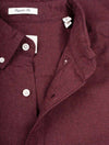 Regular Flannel Melange Shirt Wine Red