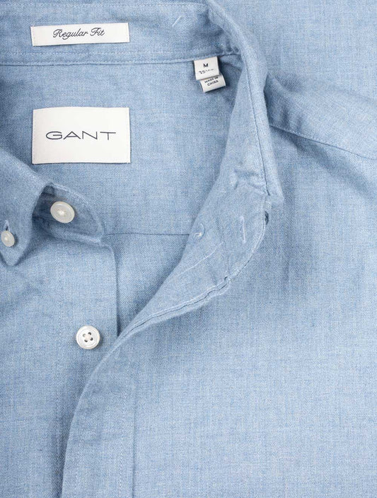 GANT Regular Flannel Melange Shirt Salty Sea