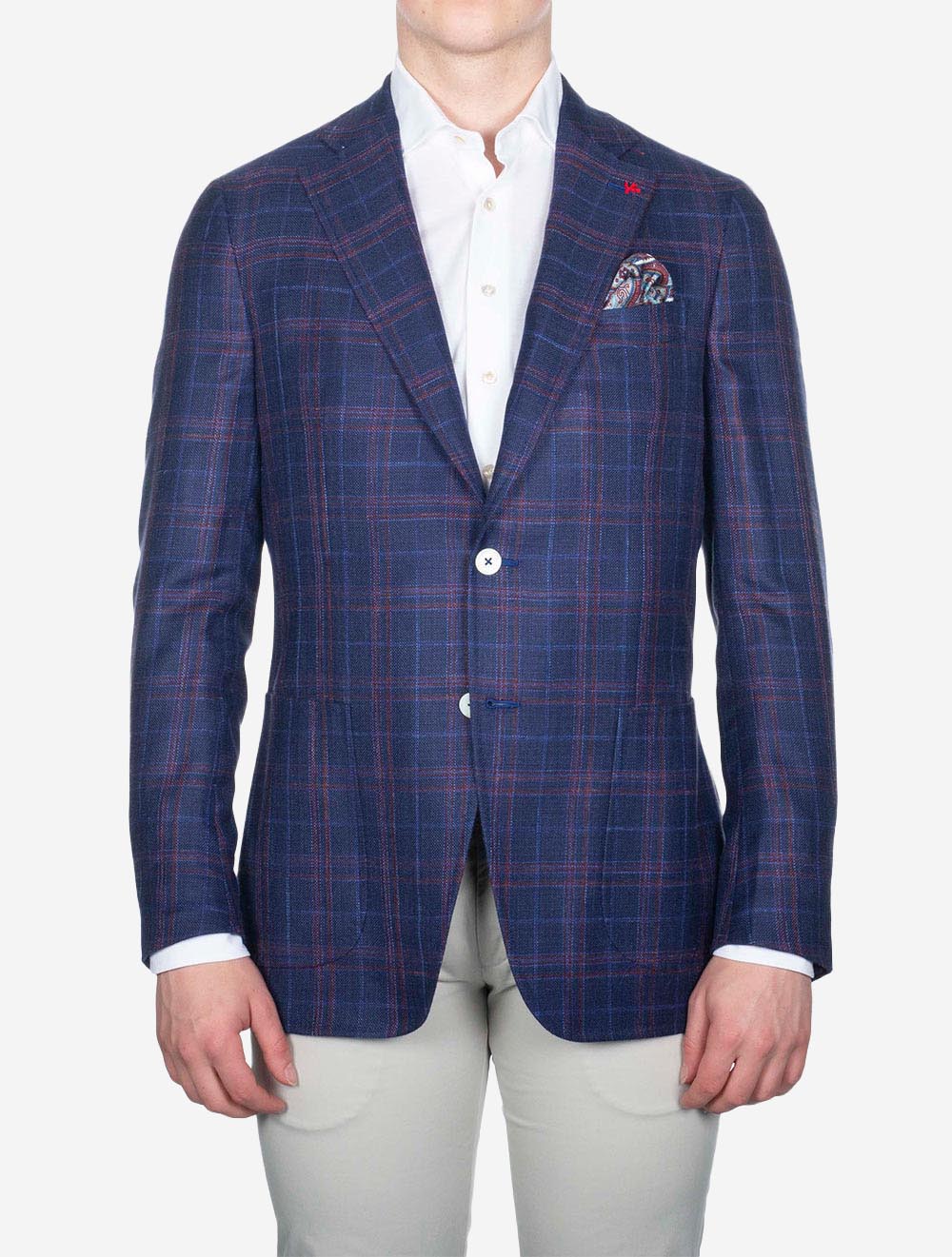 Veste de sport à carreaux Galles Bleu