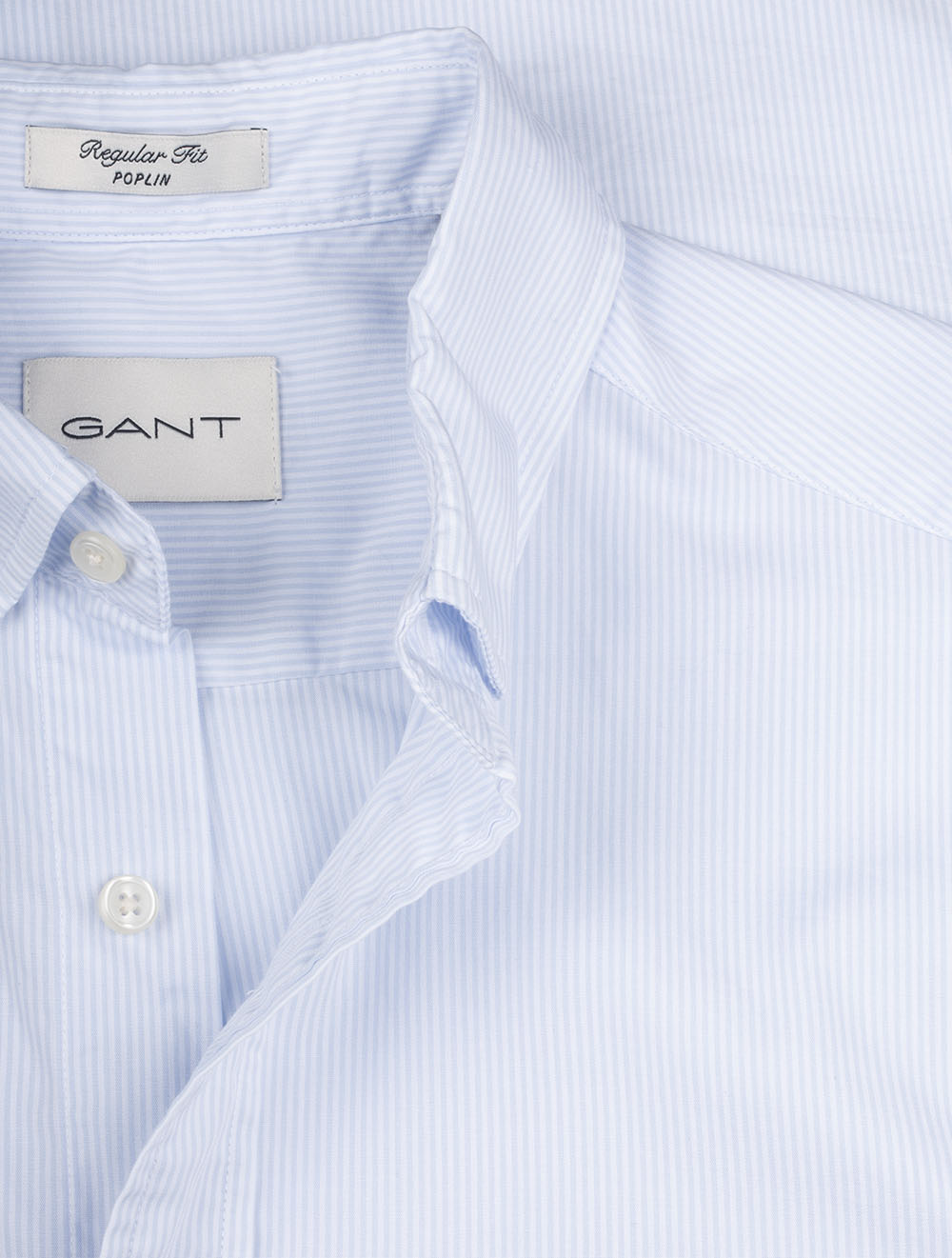 Regular Classic Poplin Banker Shirt Light Blue