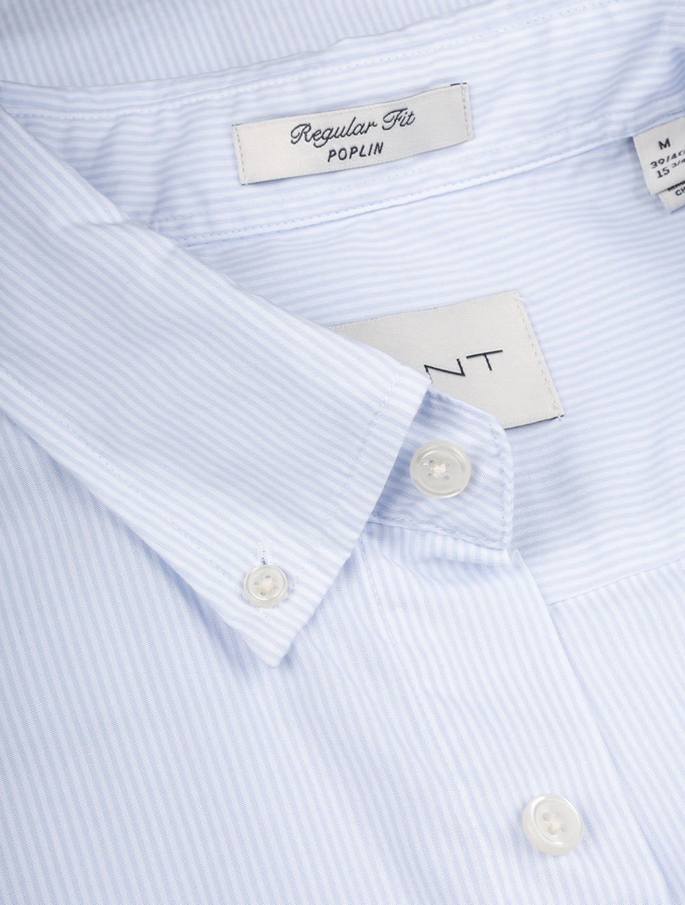 Regular Classic Poplin Banker Shirt Light Blue