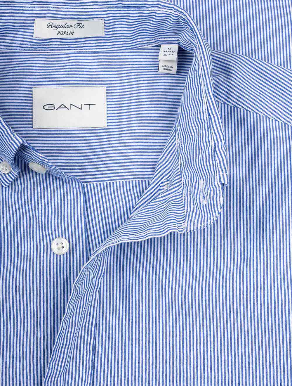 Regular Classic Poplin Banker Shirt College Blue