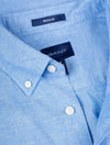 Regular Cotton Linen Short Sleeve Shirt Day Blue