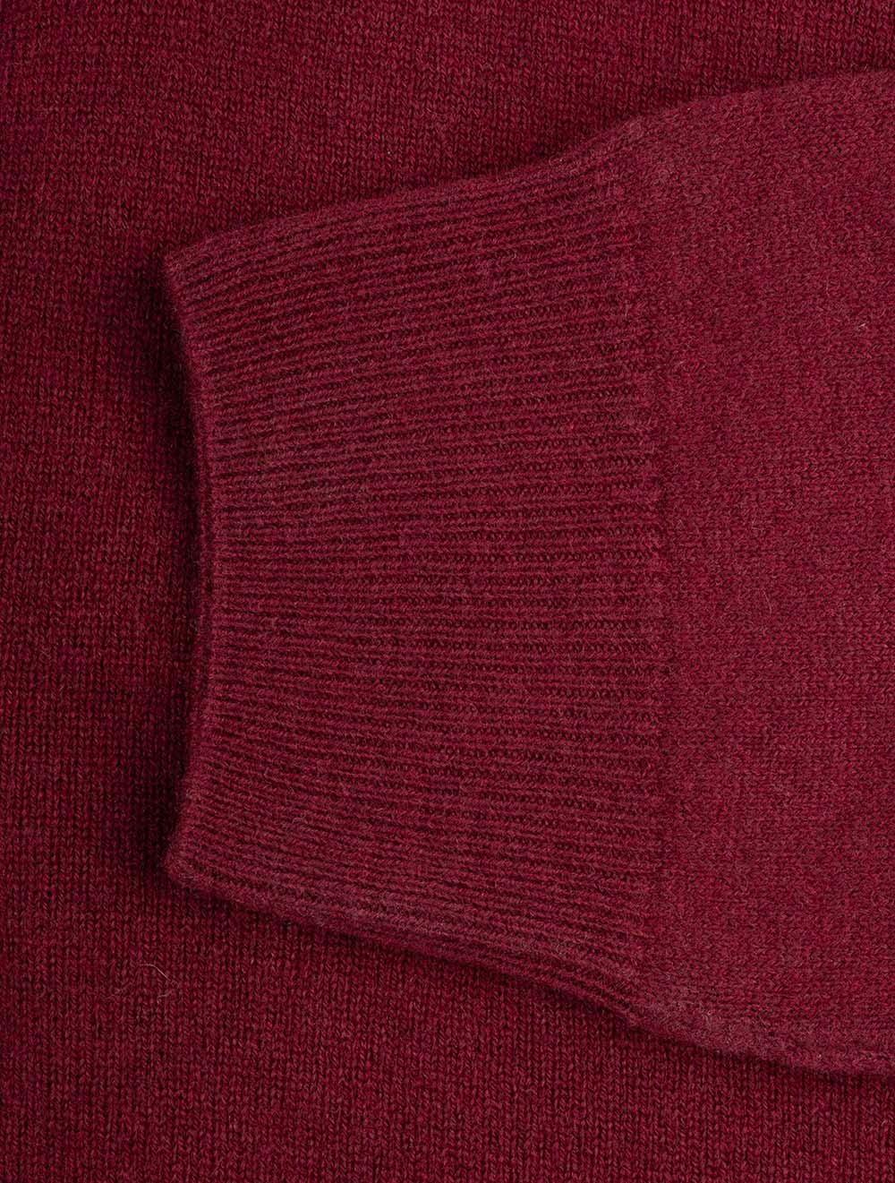 Superfine Lambswool Half-Zip Plumped Red