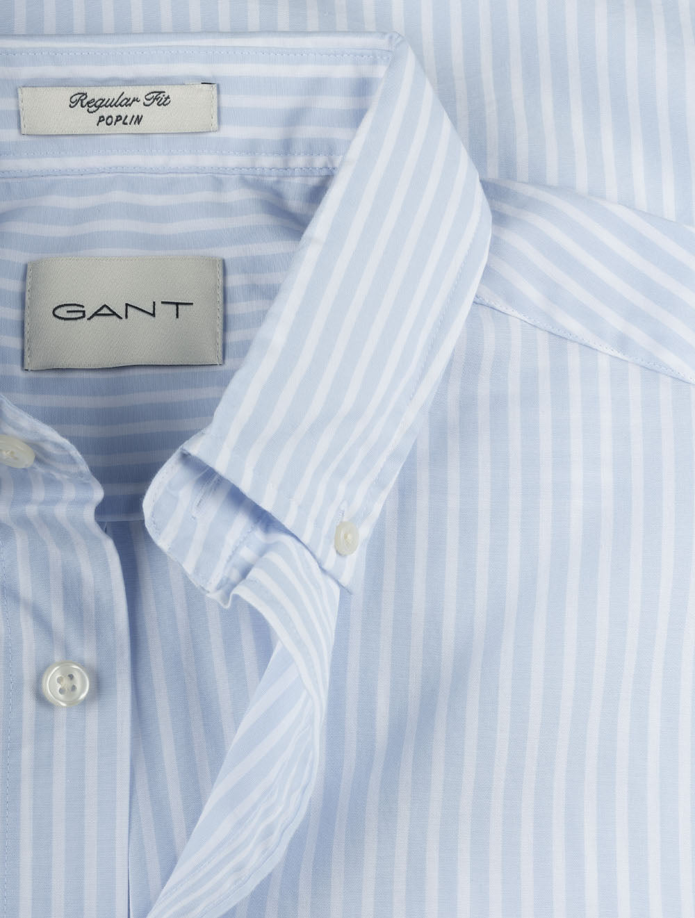 Regular Classic Poplin Stripe Shirt Light Blue
