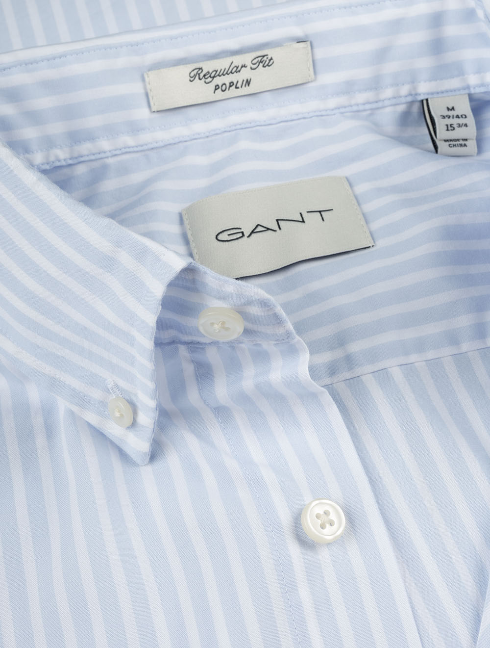Regular Classic Poplin Stripe Shirt Light Blue