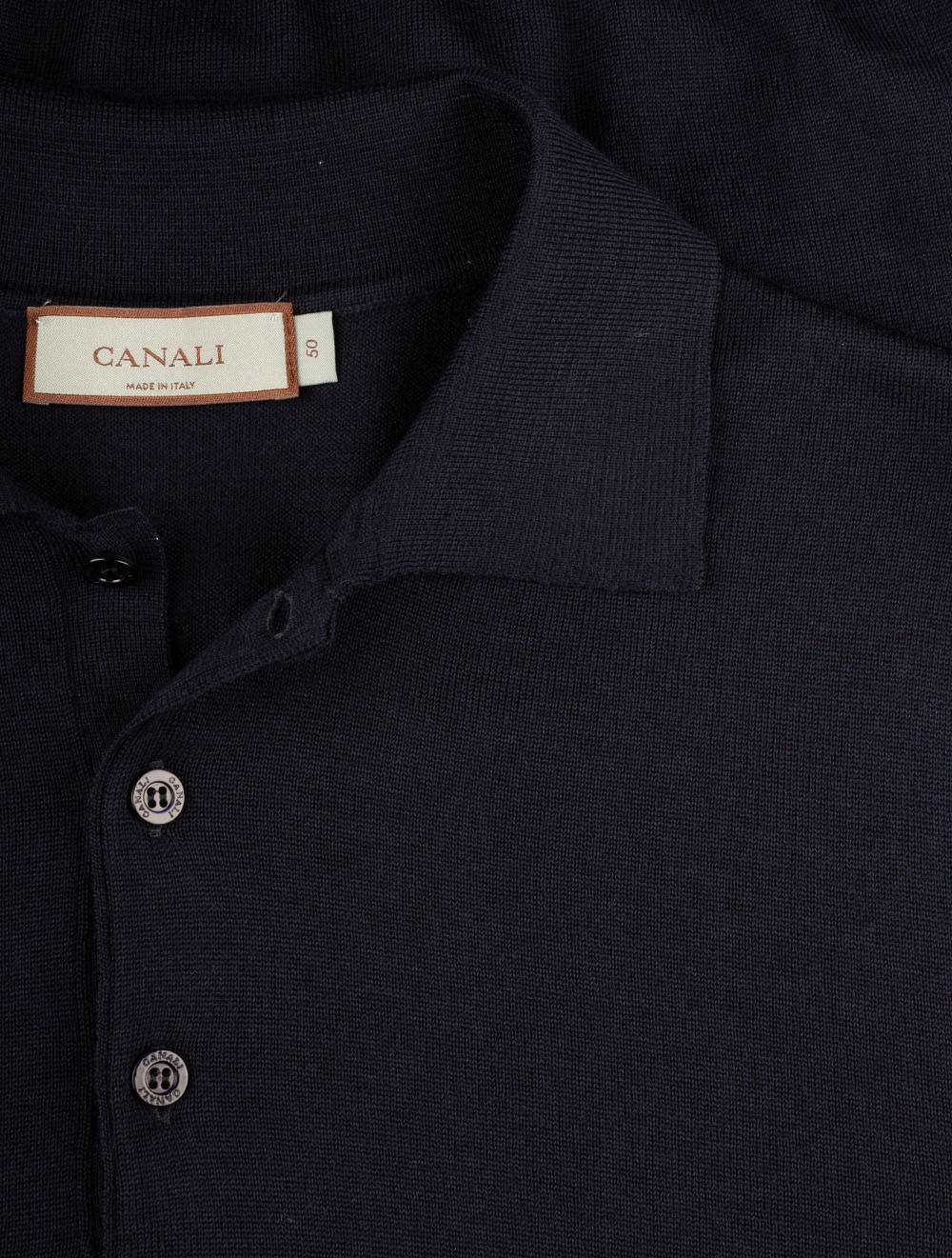 Long Sleeve Polo Knit Navy