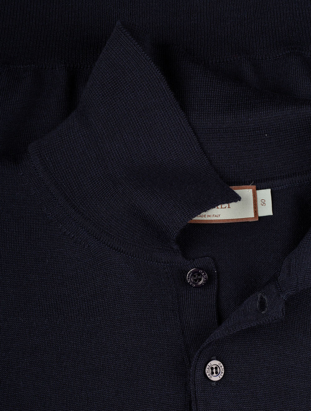 Long Sleeve Polo Knit Navy