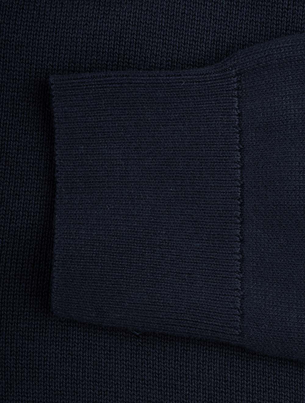 Cotton Half-Zip Sweater Navy