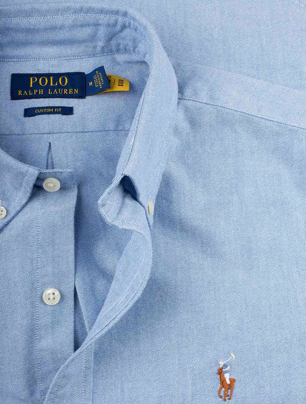Custom Fit Oxford Shirt Blue