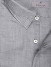 CANALI Herringbone Casual Shirt Shadow Blue