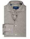 ETON Slim Fit Pique Oxford Shirt Grey