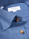 ETON Slim Light Weight Flannel Shirt Blue