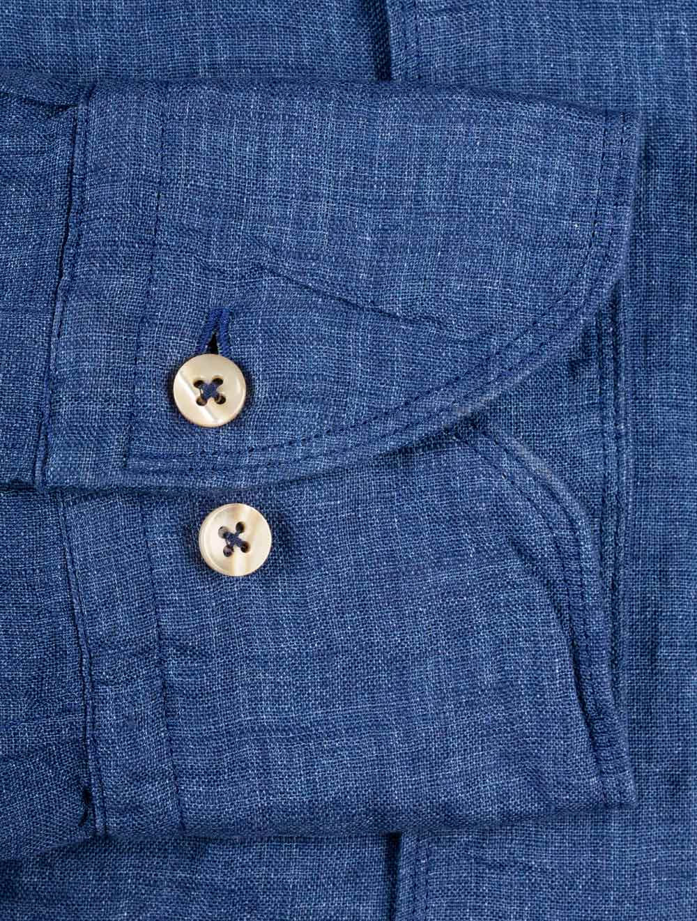 Regular Linen Shirt Navy