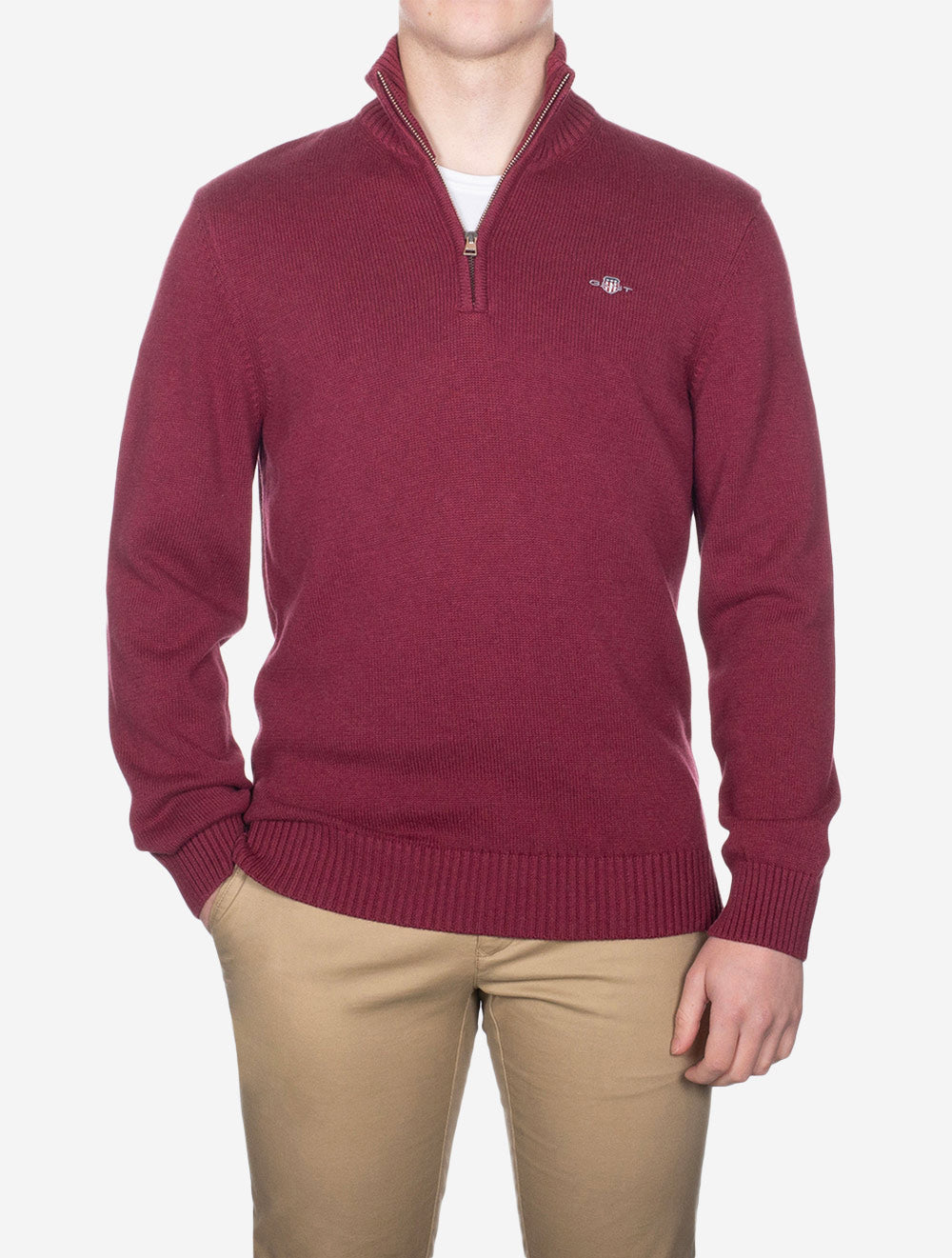 Gant Casual Cotton Half Zip Plumped Red AI1