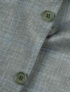 Wool Silk And Linen Check Jacket Green