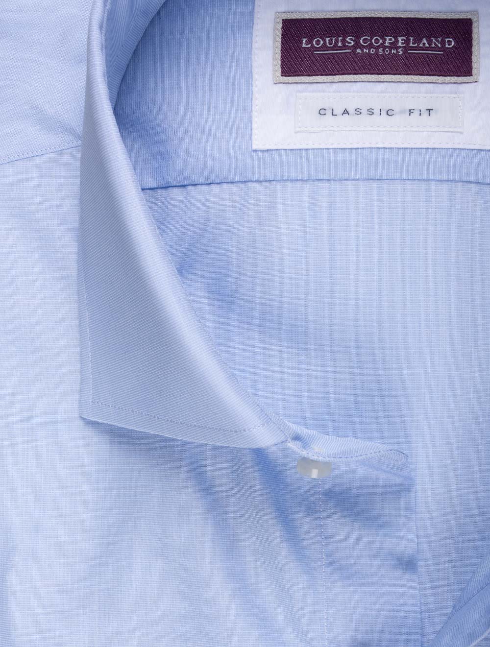 Louis Copeland Classic T.Mason Plain Shirt Blue AI1