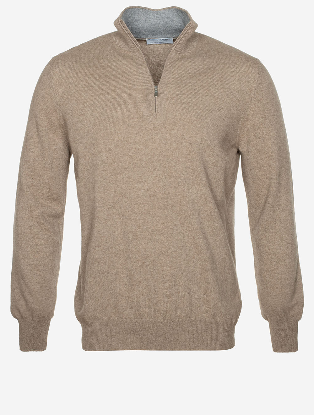 Cashmere Half Zip Sweater Beige