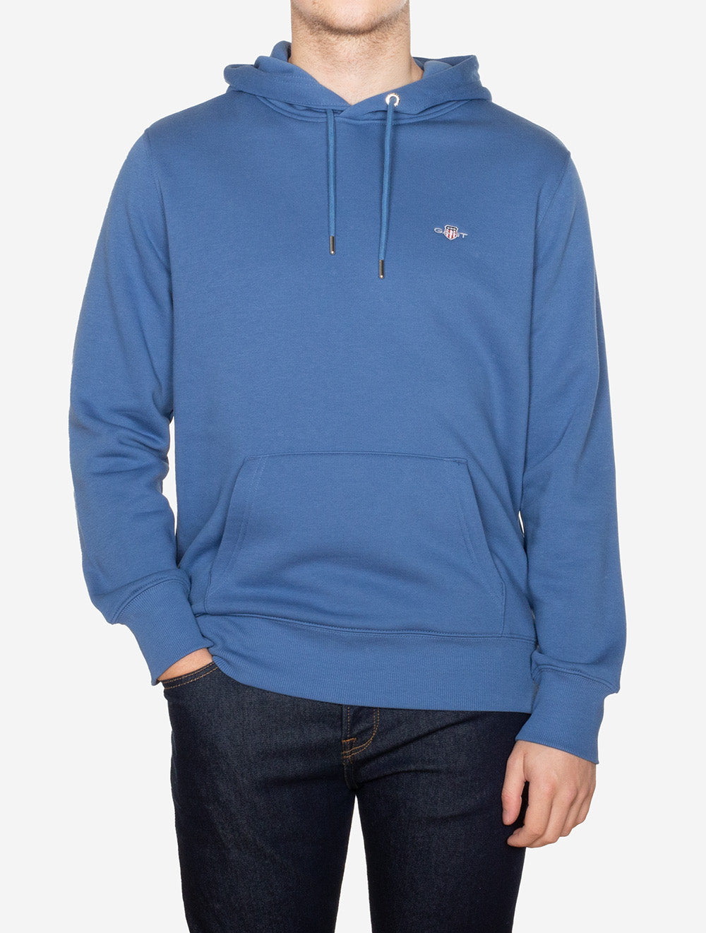 Regular Fit Shield Hoodie Vintage Blue