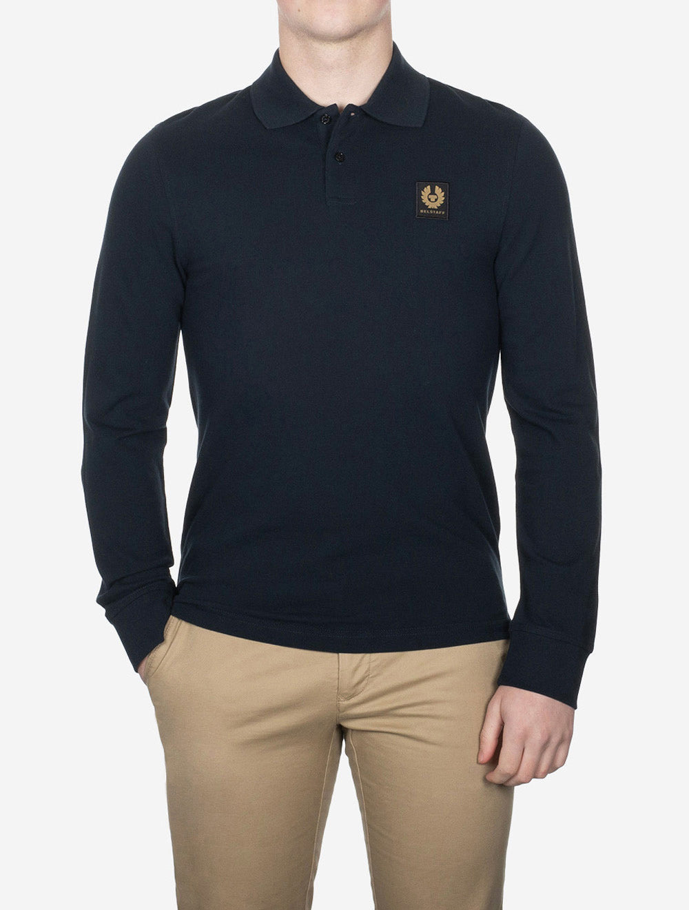 Long Sleeved Polo Dark Ink