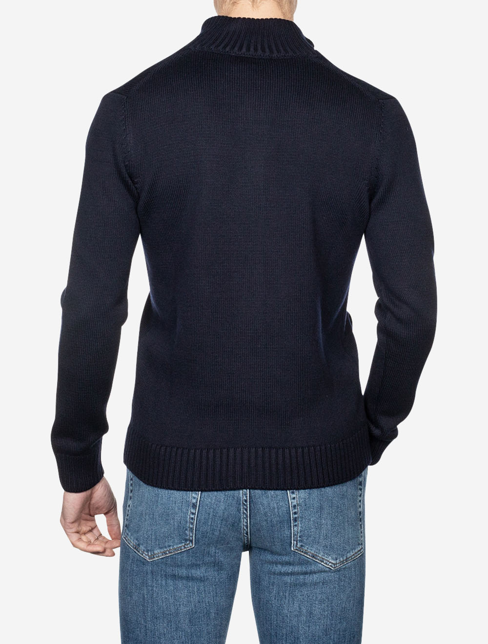 Cardigan boutonné bleu marine