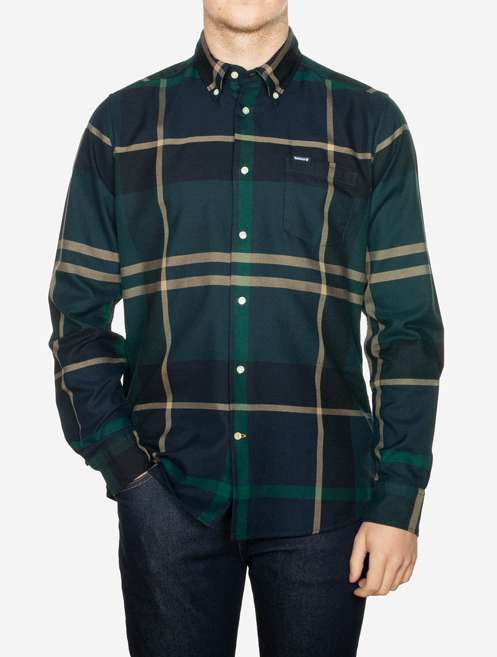 Dunoon Tailored Shirt Green Loch