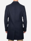 Classic Tailored Fit Wool Topcoat Night Blue