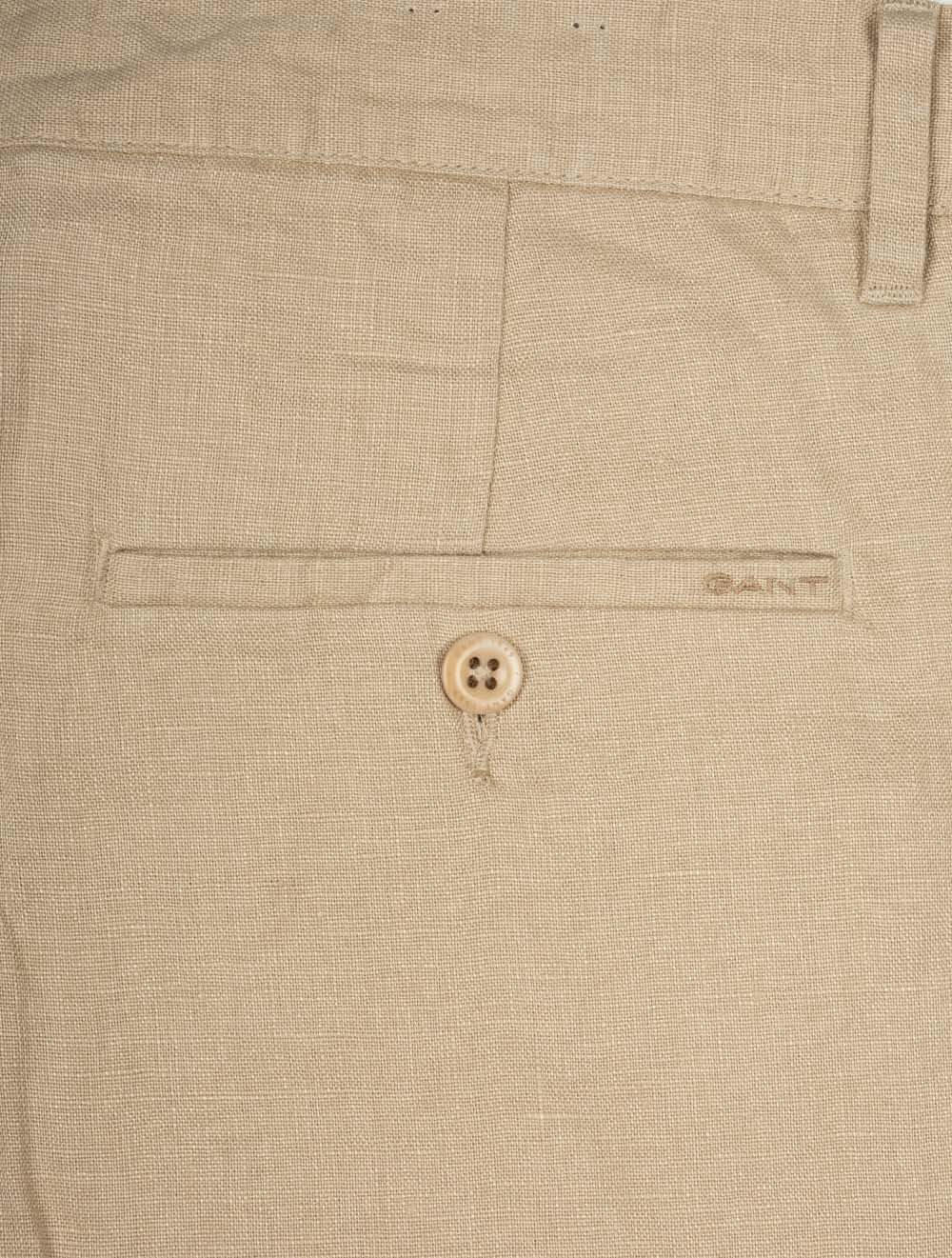 Regular Linen Drawstring Shorts Oat Beige