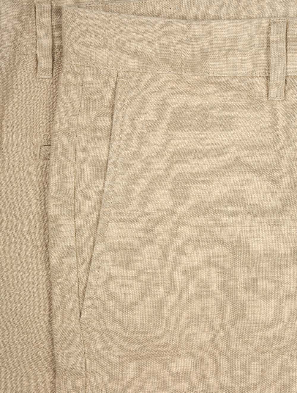 Regular Linen Drawstring Shorts Oat Beige