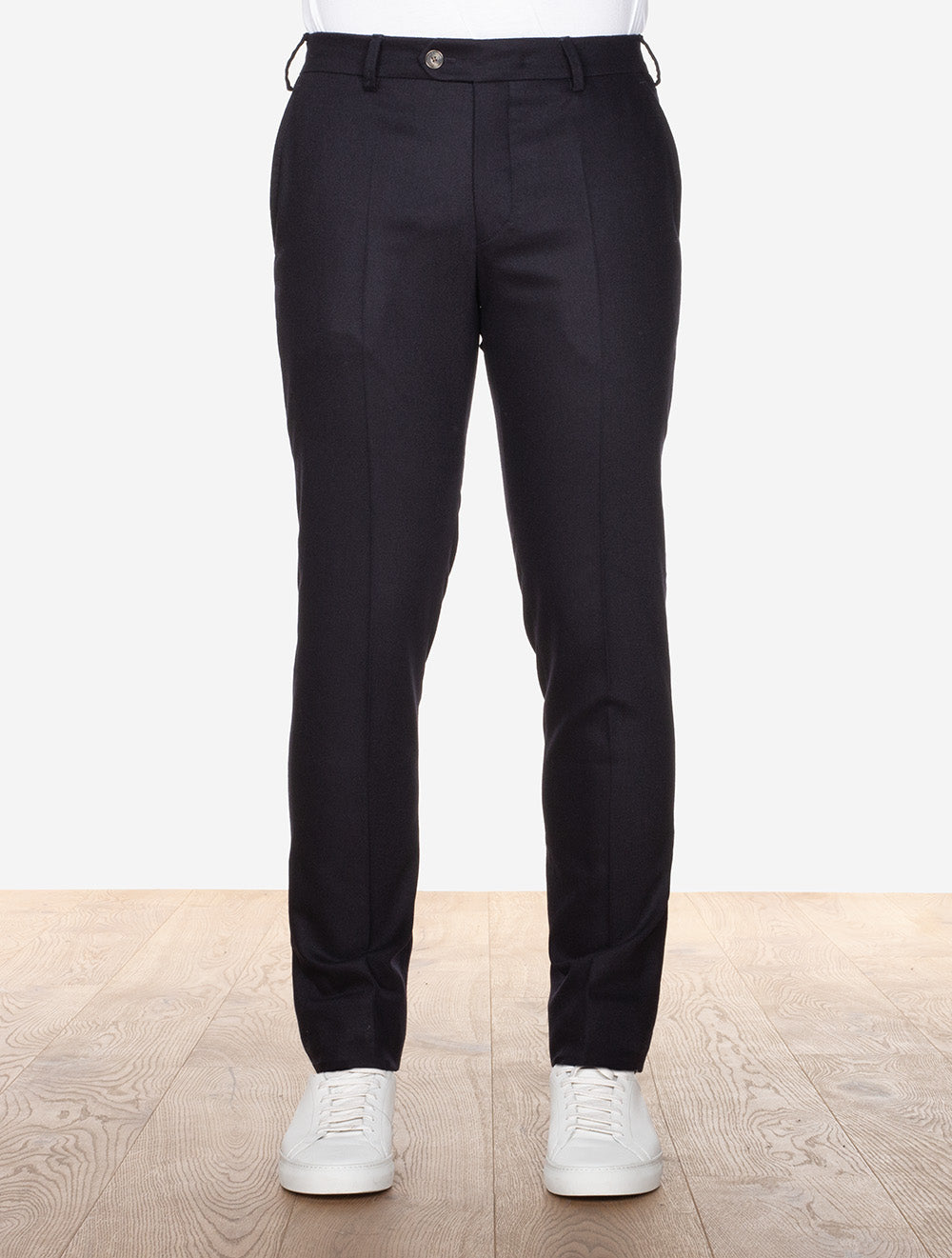Mmx Navy Lupus Wool Flannel Trousers AI2