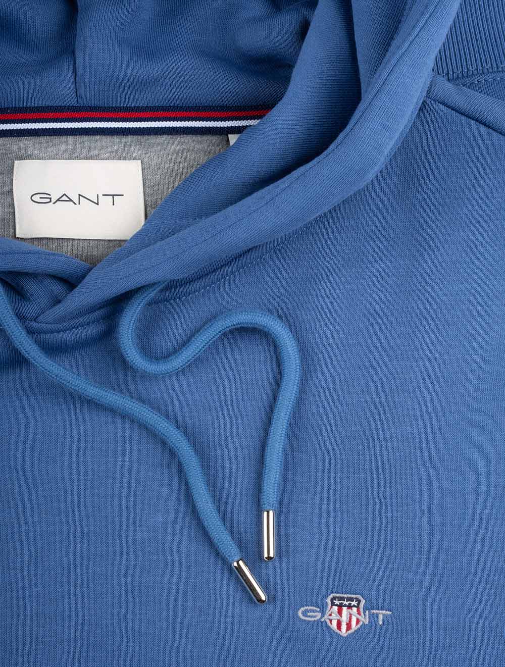 Regular Fit Shield Hoodie Vintage Blue