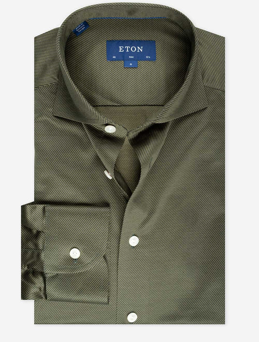 ETON Blue King Knit Shirt Green