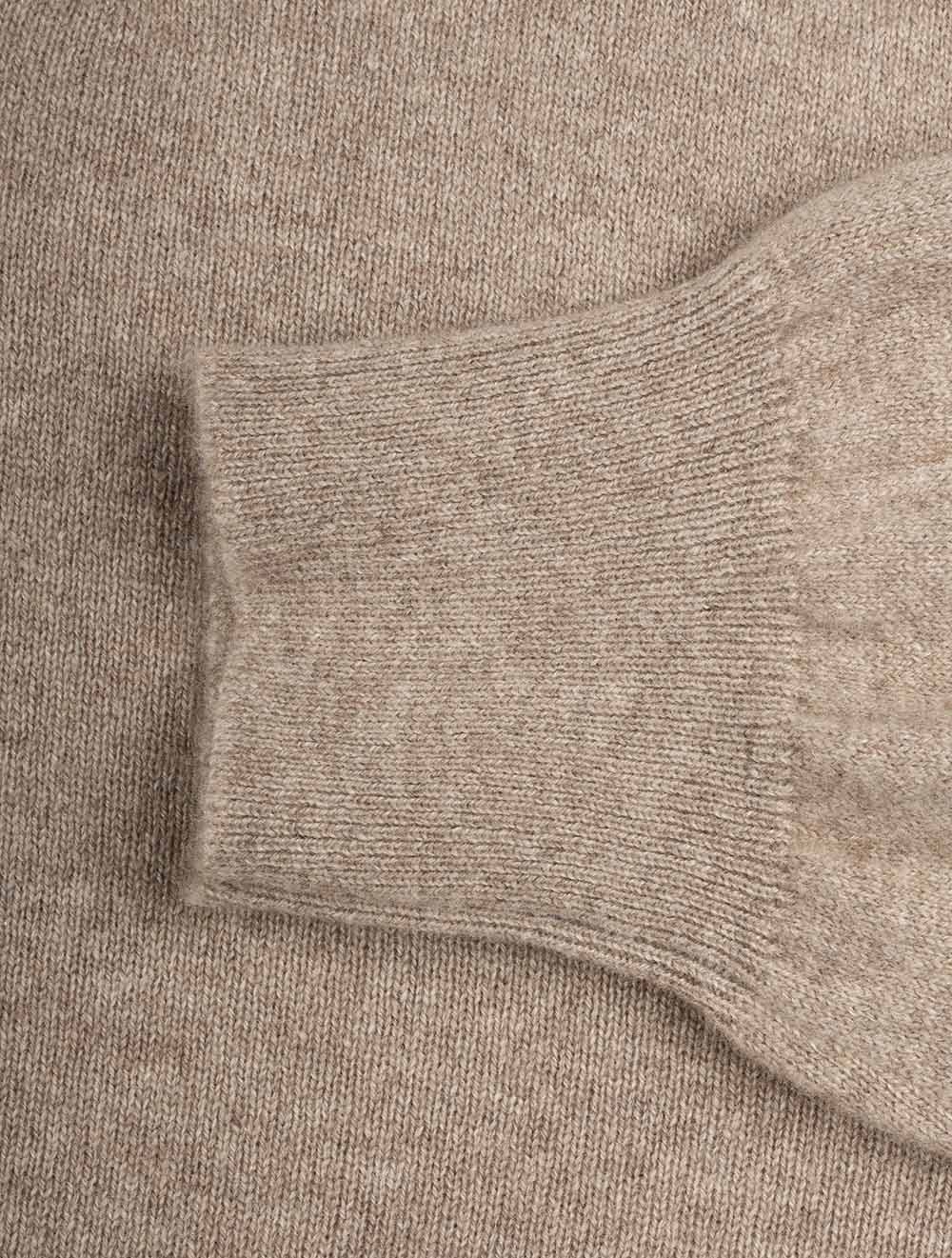 Cashmere Half Zip Sweater Beige