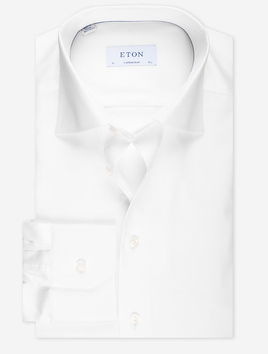 Twill Contemporary Shirt White
