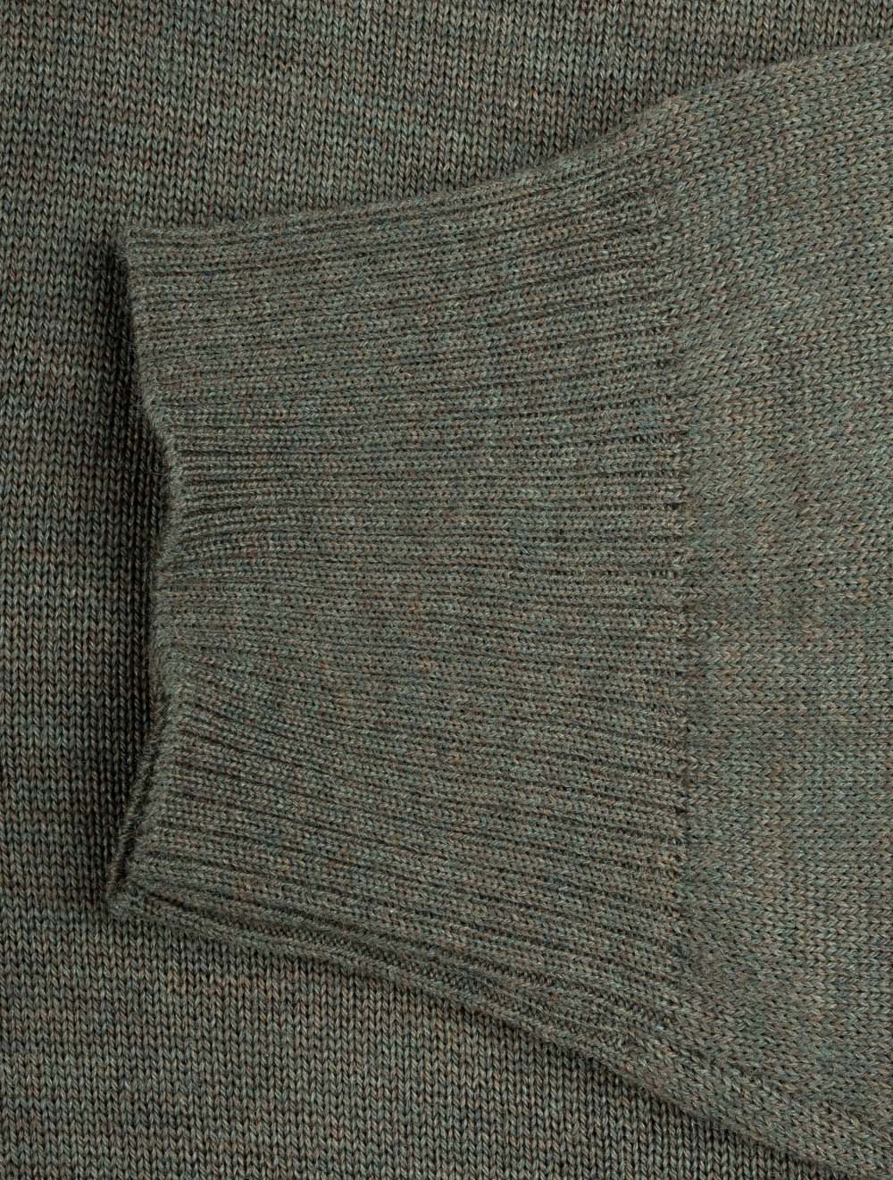 Merino Wool Half Zip Jumper Green