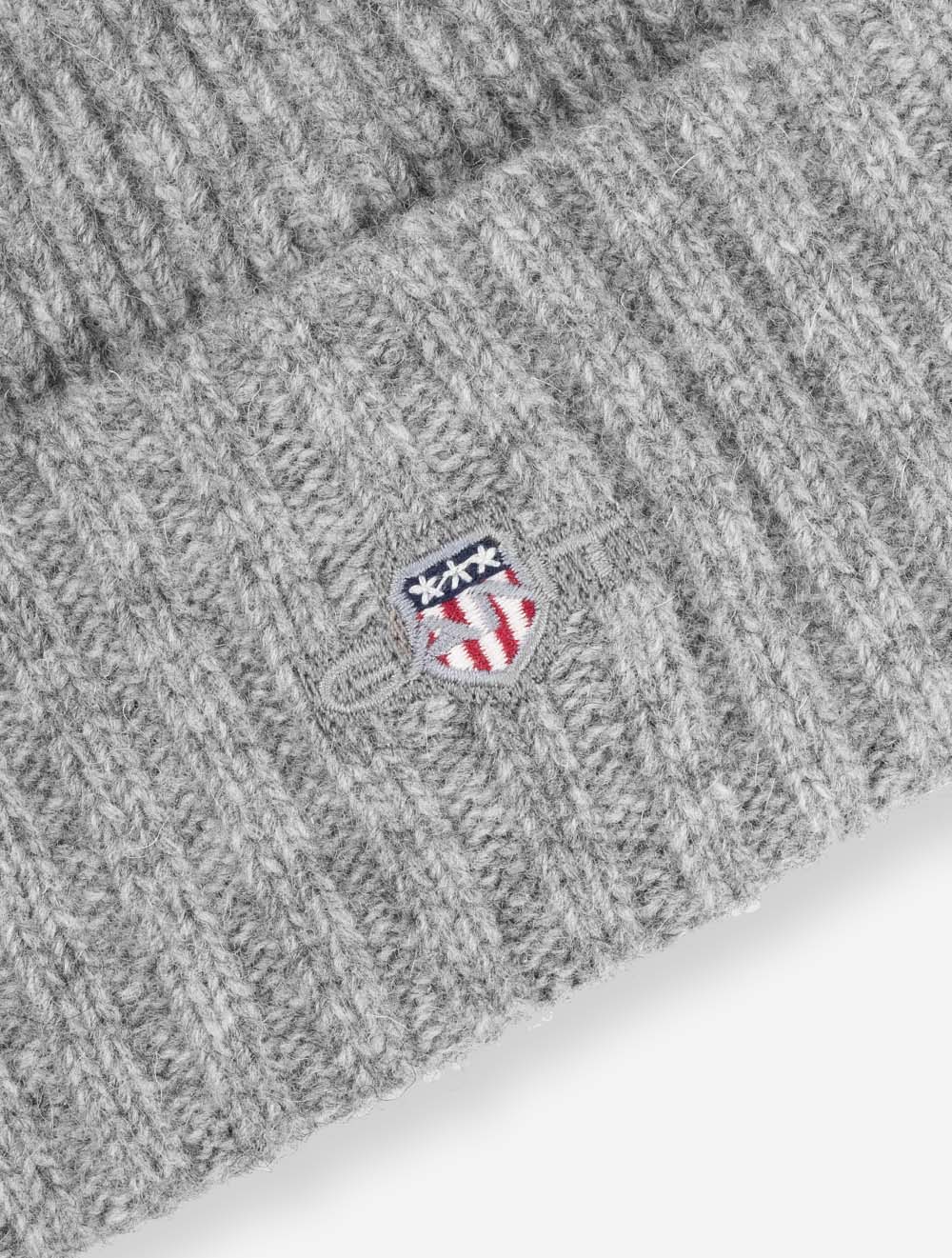 Shield Wool Beanie Grey Melange