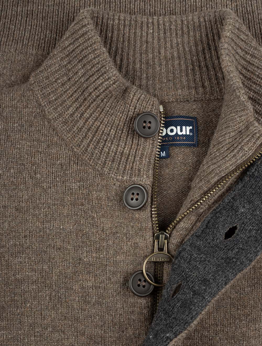 Barbour Essential Patch Half Zip Dark Stone AI4