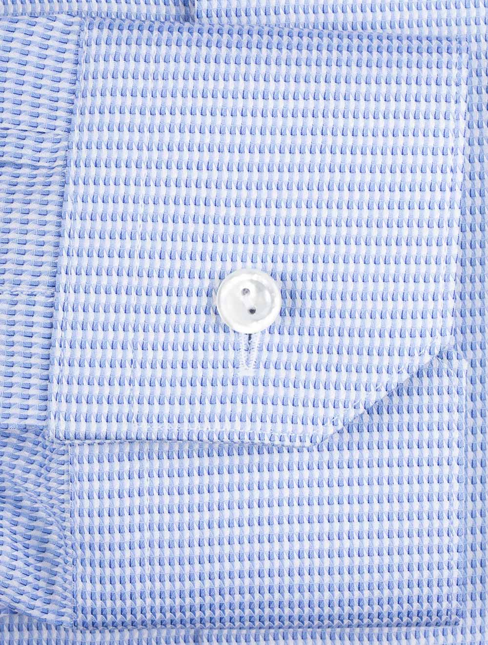 Eton Blue Puppytooth Contemporary Shirt AI3