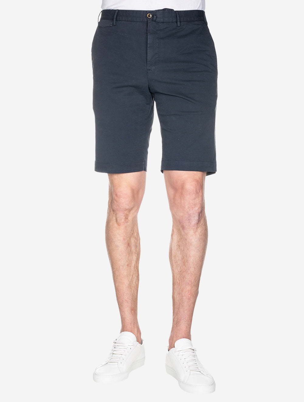 Short en coton bleu marine