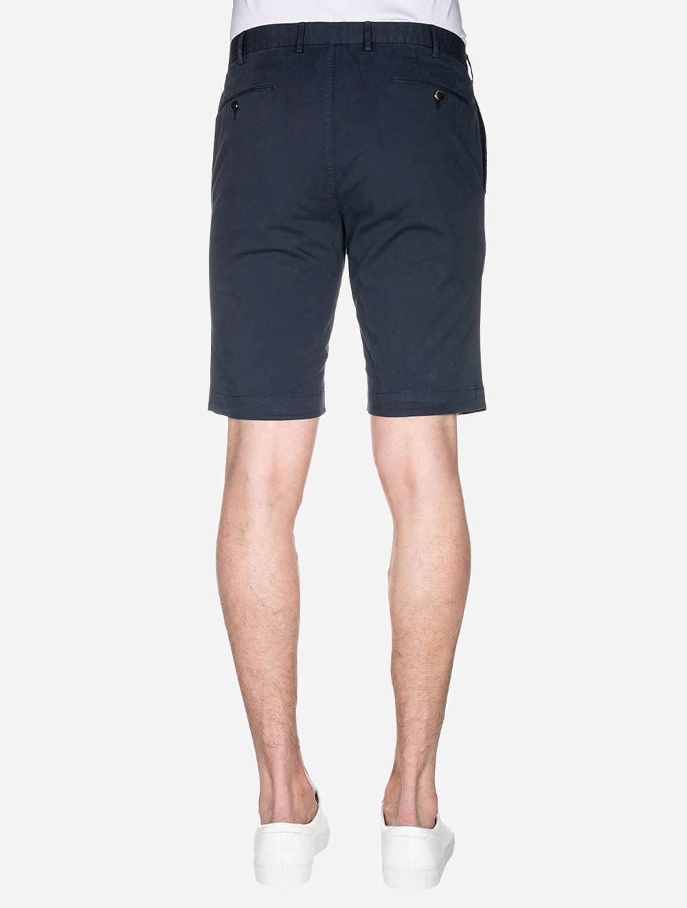 Short en coton bleu marine