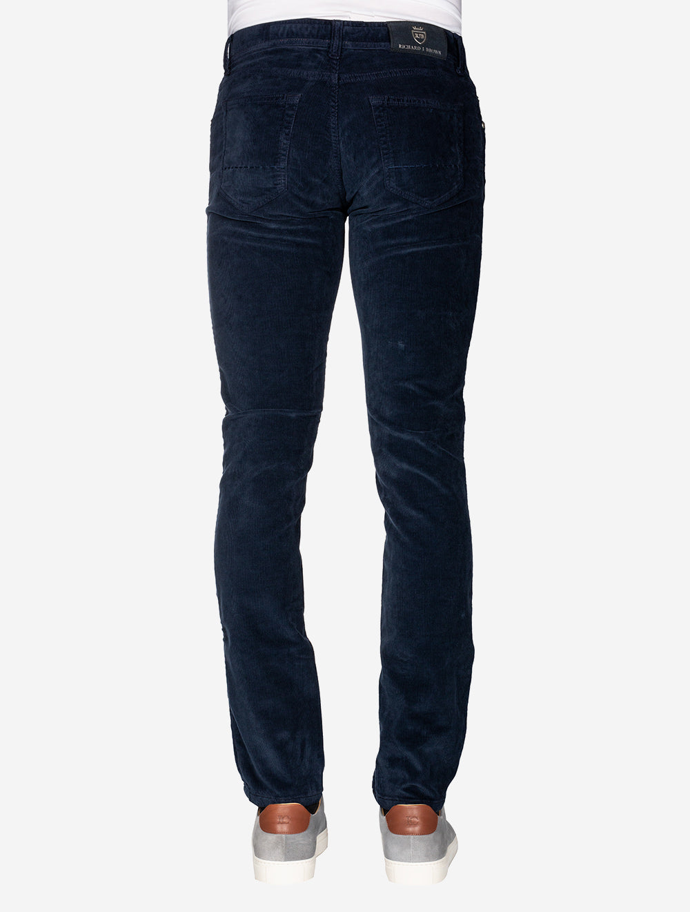 Cordon de luxe en coton et cachemire bleu marine