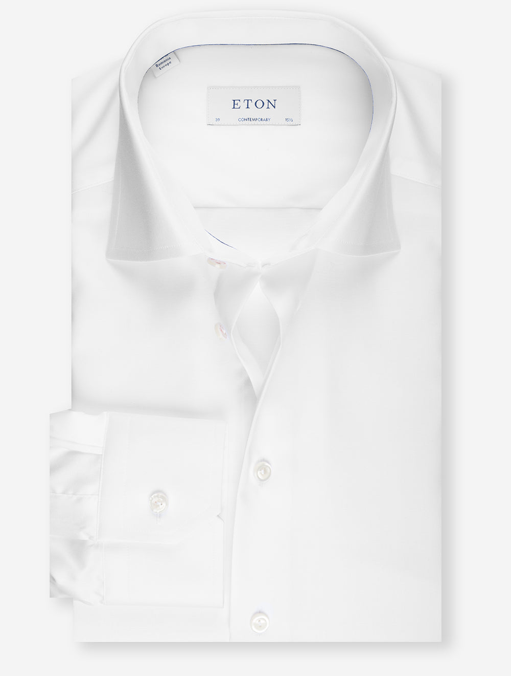 Contemporary Fit Plain Business Shirt White